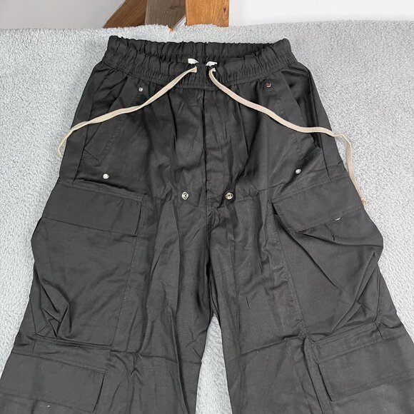 NWT MNML Cargo Pants Mens Small Rave Double Ultra Baggy Fit Black - Picture 6 of 11